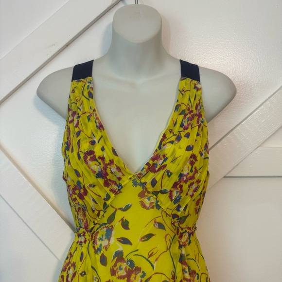 Tanya Taylor Floral Garden Print Everly V-Neck Belted Sleeveless Maxi Dress Sz 8 - Picture 3 of 11